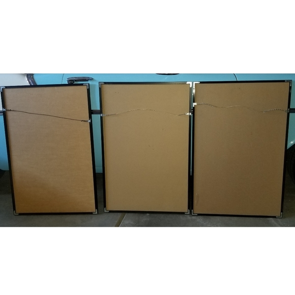 Vintage Original Patrick Nagel Framed 3 Piece Poster Art 3' X 2' - Picture 2 of 5